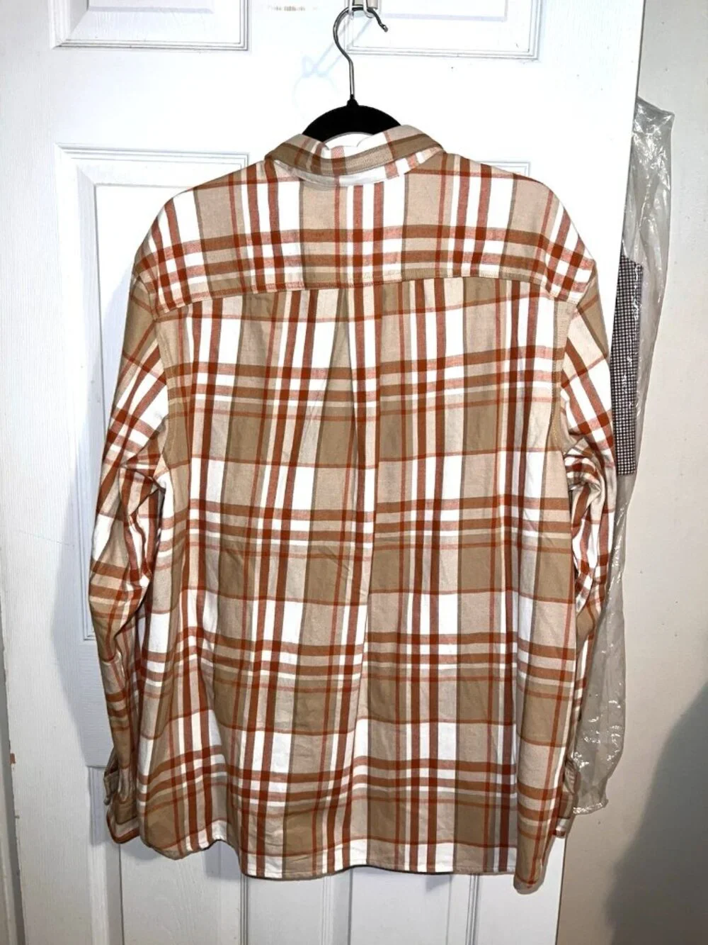 THE NORTH FACE Mens Size Plaid Flannel  Button Shirt Long Sleeve Cotton Sz XL
